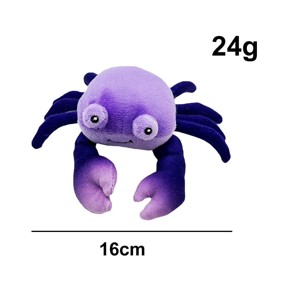 Cute  Rare purple Princess crabs  Plush Toy - 16cm Soft Stuffed Animal, 24g Lightweight Crab Doll for Kids and Collector 15