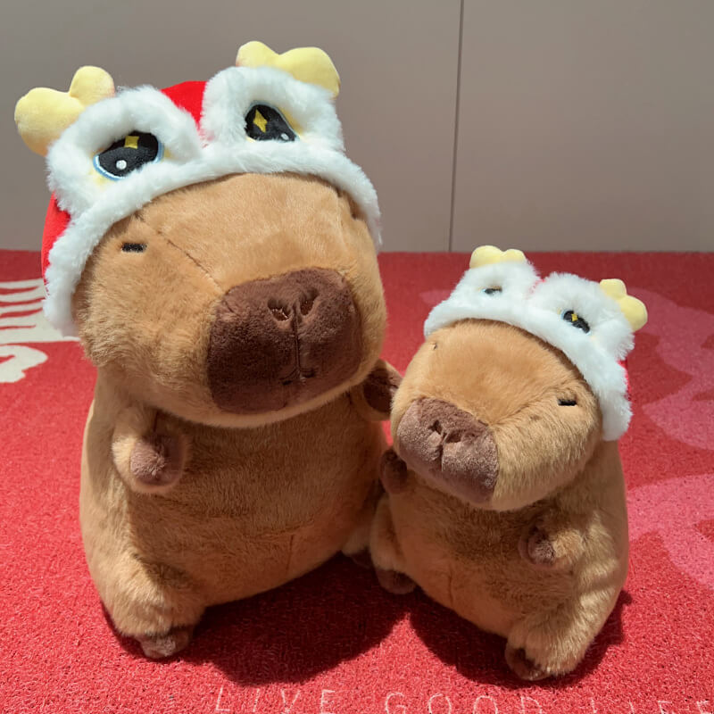  Best Adorable Creative Capibara Lion Dance Headgear Fun Plush Toy Company - Yortoob 