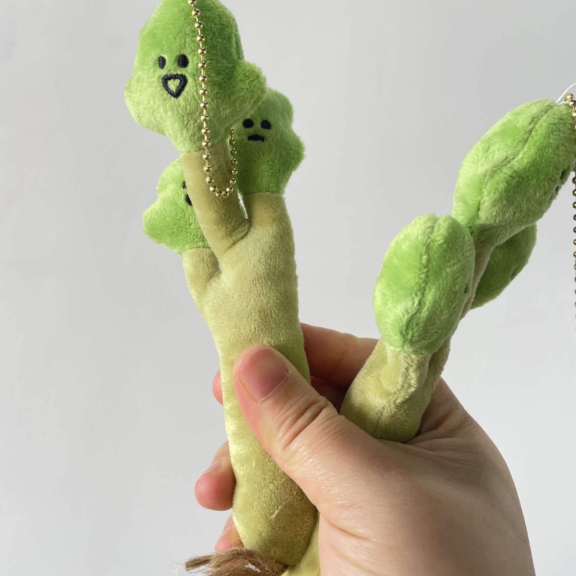 18cm Mini Vegetables & Fruits Plush   Coriander Stuffed Pendant Keychain Embroidered  Backpack Doll PP Filled Keyring 15