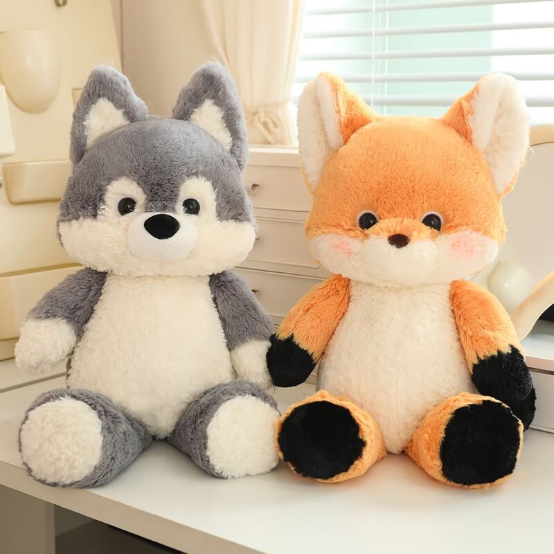Best Cute Wholesale Running Fox And Wolf Plush Toys Accompany Exquisite Dolls Company - Yortoob