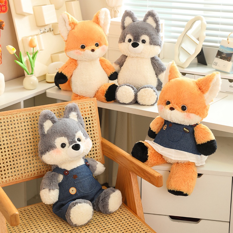 Best Cute Wholesale Running Fox And Wolf Plush Toys Accompany Exquisite Dolls Company - Yortoob 9