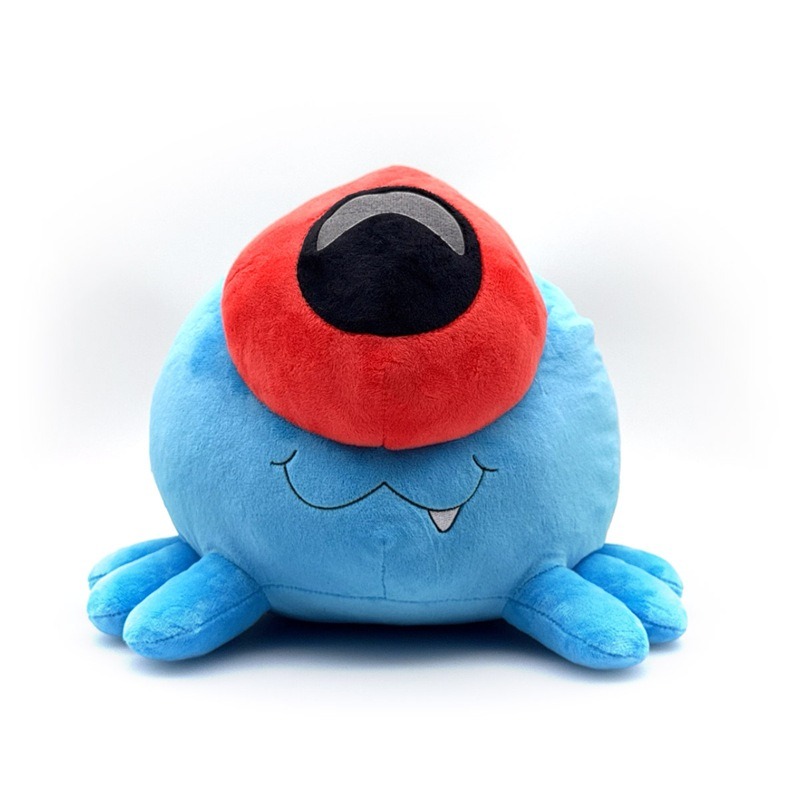 Peluche de ameba de 25 cm. Lindo monstruo de un solo ojo. Adorable extraterrestre azul. Animal de peluche con un gran ojo rojo. 12