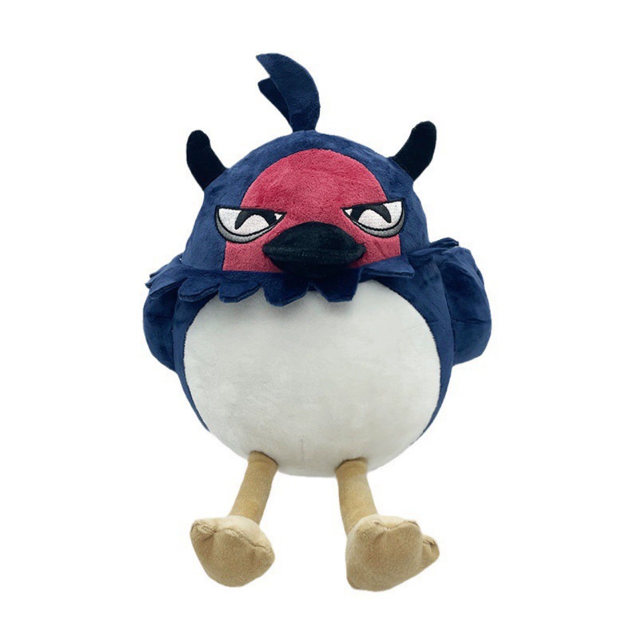 25cm Black Clover Plush NERO Cute Grumpy Bird Plush Toy Soft Stuffed Animal with Blue, Red & White Design, Funny Bird 9