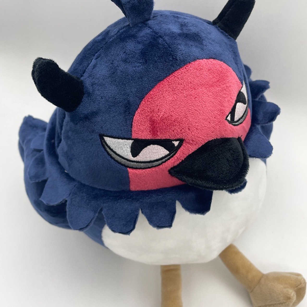 25cm Black Clover Plush NERO Cute Grumpy Bird Plush Toy Soft Stuffed Animal with Blue, Red & White Design, Funny Bird 10