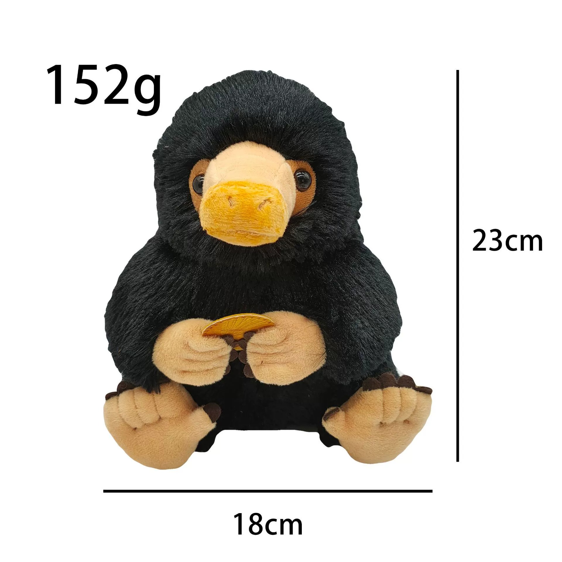 Peluche Niffleur des Animaux Fantastiques - 23 cm de hauteur, 152 g. Adorable peluche, créature magique à collectionner pour les fans. 11