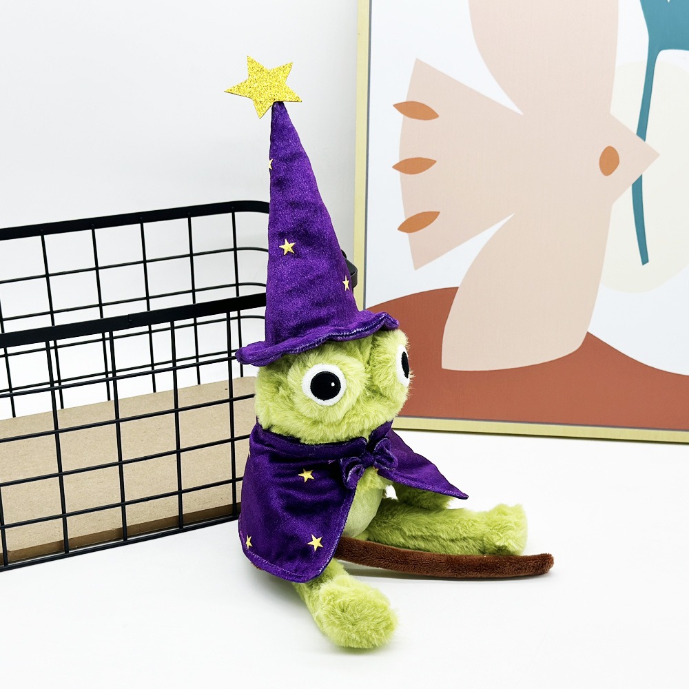 Мягкая игрушка «Лягушка-волшебник из поместья «Лунный свет»» высотой 30 см. Милая волшебная лягушка в сидячем положении, в шляпе и плаще волшебника. Забавная мягкая игрушка. 14