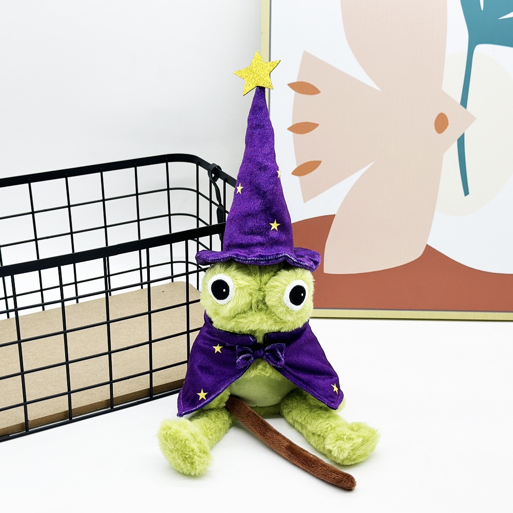 Мягкая игрушка «Лягушка-волшебник из поместья «Лунный свет»» высотой 30 см. Милая волшебная лягушка в сидячем положении, в шляпе и плаще волшебника. Забавная мягкая игрушка. 13