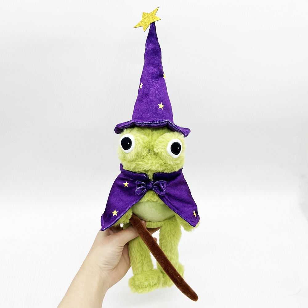 Мягкая игрушка «Лягушка-волшебник из поместья «Лунный свет»» высотой 30 см. Милая волшебная лягушка в сидячем положении, в шляпе и плаще волшебника. Забавная мягкая игрушка. 16
