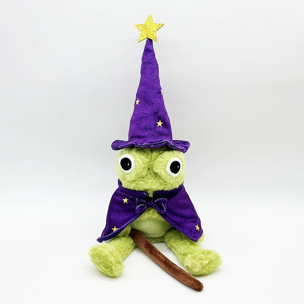 Мягкая игрушка «Лягушка-волшебник из поместья «Лунный свет»» высотой 30 см. Милая волшебная лягушка в сидячем положении, в шляпе и плаще волшебника. Забавная мягкая игрушка. 18
