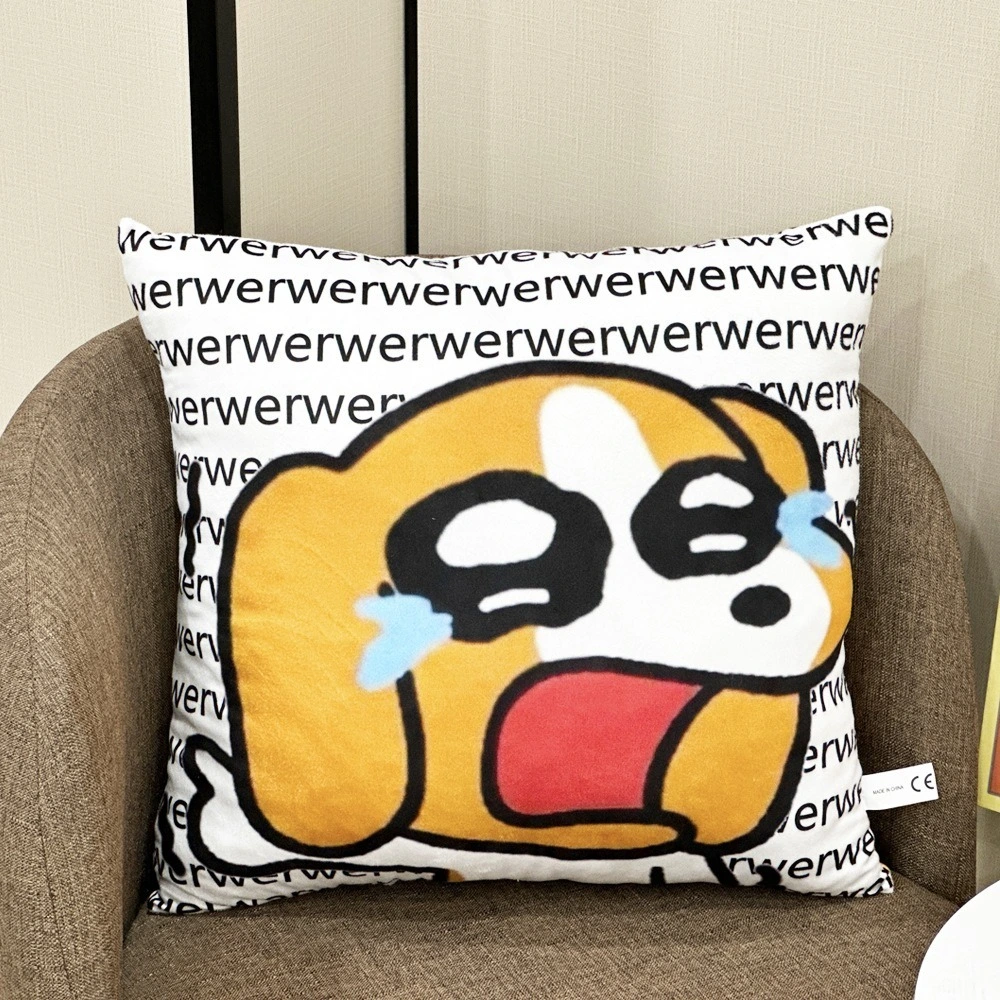 Custom Cartoon Crying Dog Pillow 40x36cm Soft Emoji Plush Cushion for Sofa Decor Gifts and Promotions 1