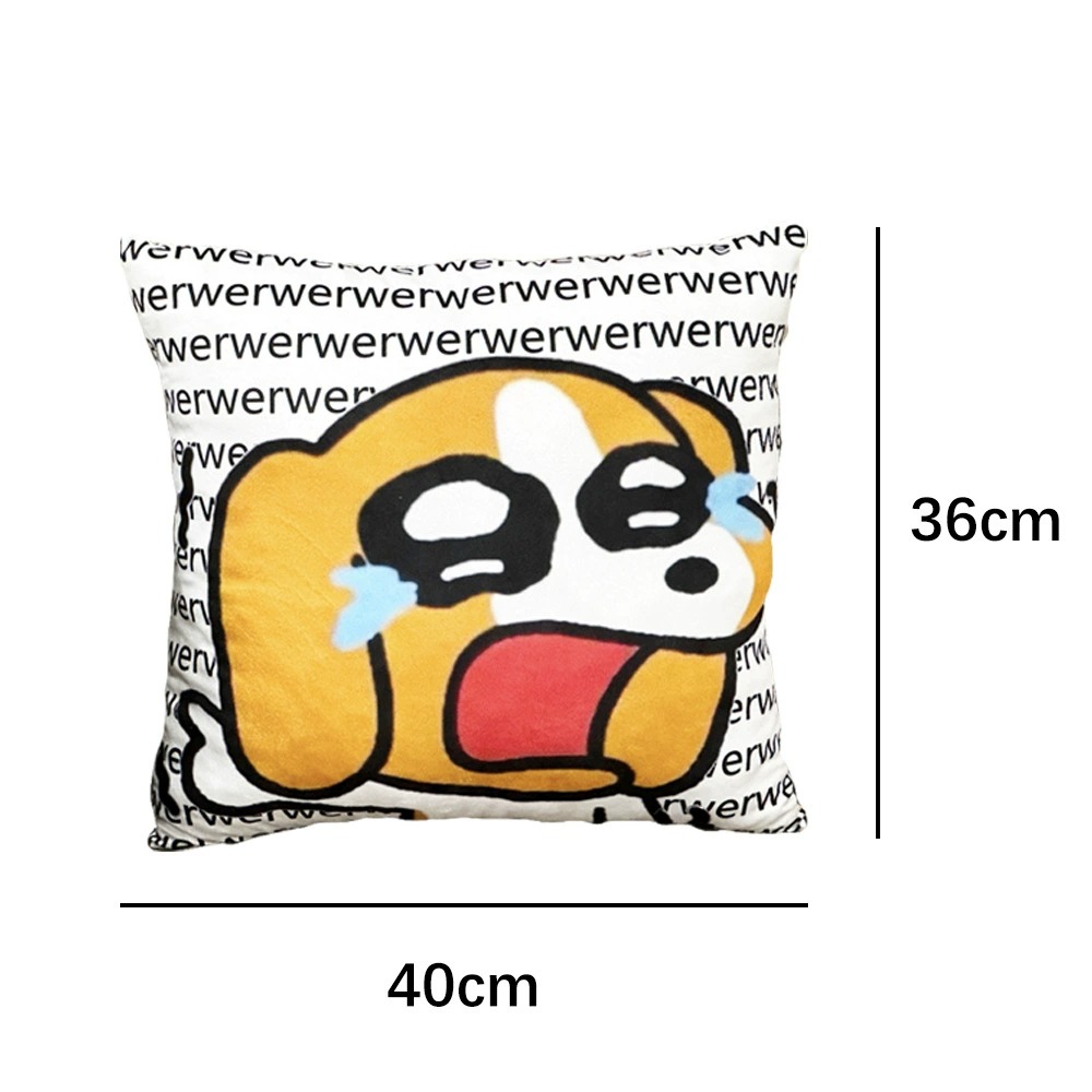 Custom Cartoon Crying Dog Pillow 40x36cm Soft Emoji Plush Cushion for Sofa Decor Gifts and Promotions 19
