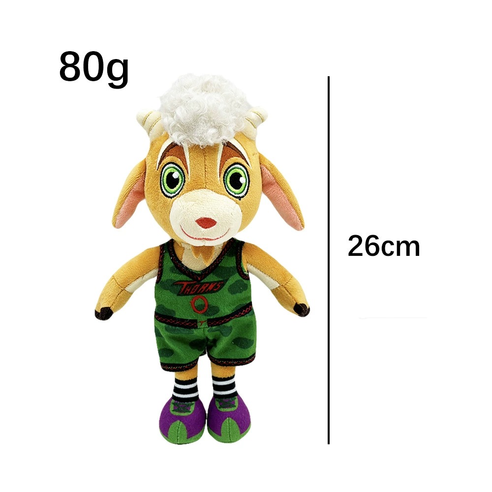 Goat Basketball Player Plush Toy - 26cm GOAT Movie Plush Cute Animal Stuffed Doll (80g) 15