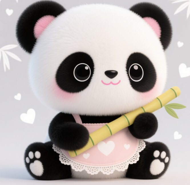 Custom plush toy panda girl with a cute design, a companion gift for children 11