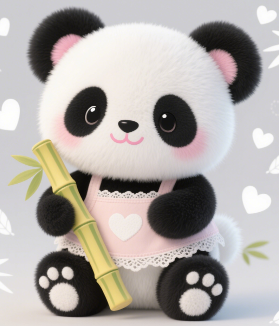 Custom plush toy panda girl with a cute design, a companion gift for children 12