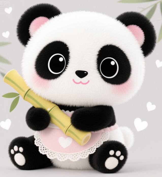 Custom plush toy panda girl with a cute design, a companion gift for children 9