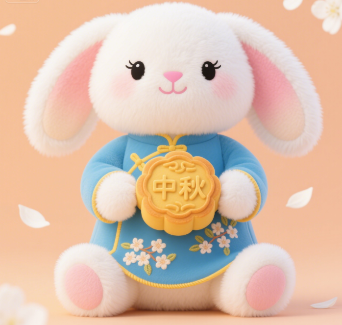 Мягкие игрушки на заказ, нефритовые кролики к Празднику середины осени, праздничная атмосфера, подарки для детей. 10