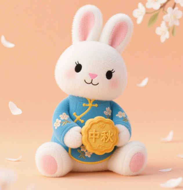 Мягкие игрушки на заказ, нефритовые кролики к Празднику середины осени, праздничная атмосфера, подарки для детей. 8