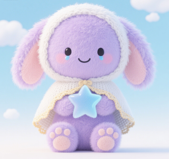 Peluche personnalisée : Lapin violet qui pleure, vente directe d'usine, mignon et réconfortant 9