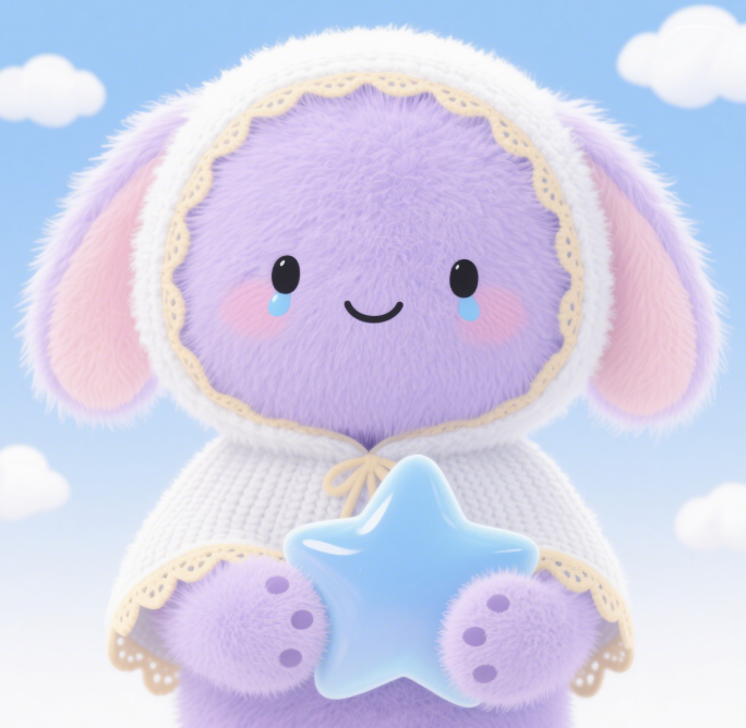 Peluche personnalisée : Lapin violet qui pleure, vente directe d'usine, mignon et réconfortant 12