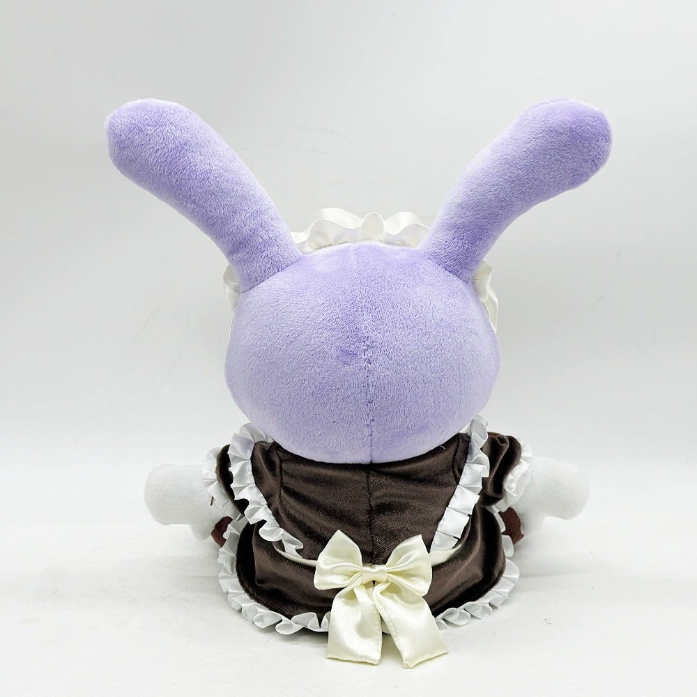 28cm Exquisite Maid - Attired Jax Plush Toy: A Charming Purple Bunny Delight for Collectors and Cuddle Enthusiasts 12
