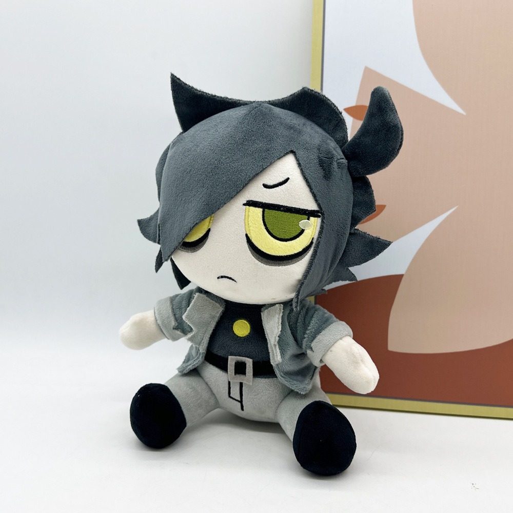 28cm  RAMSHACKLE STONE PLUSHIE ​Anime Character Plush Toy  Cute Stuffed Doll with Gray Hair and Unique Outfit 14