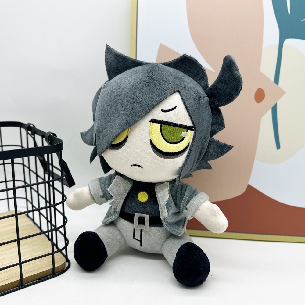 28cm  RAMSHACKLE STONE PLUSHIE ​Anime Character Plush Toy  Cute Stuffed Doll with Gray Hair and Unique Outfit 17