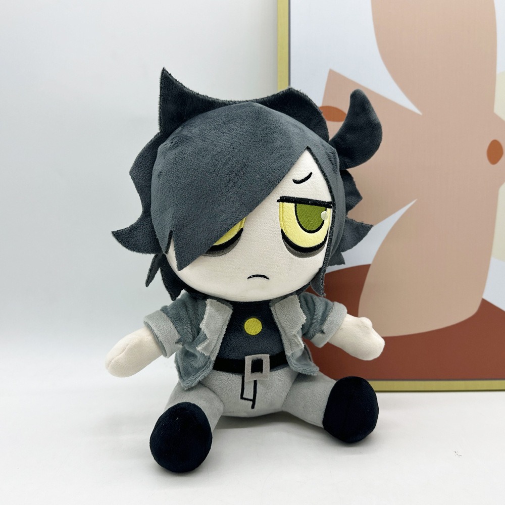 28cm  RAMSHACKLE STONE PLUSHIE ​Anime Character Plush Toy  Cute Stuffed Doll with Gray Hair and Unique Outfit 11