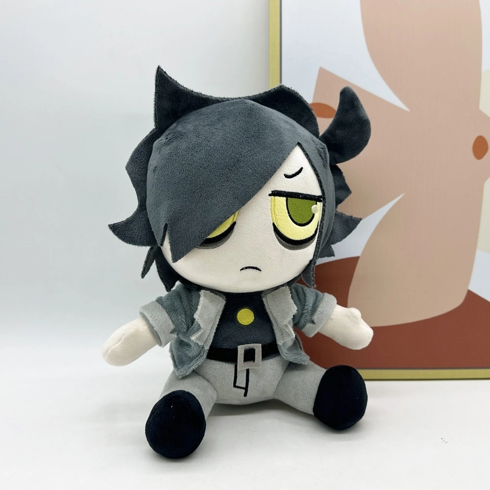 28cm  RAMSHACKLE STONE PLUSHIE ​Anime Character Plush Toy  Cute Stuffed Doll with Gray Hair and Unique Outfit 1