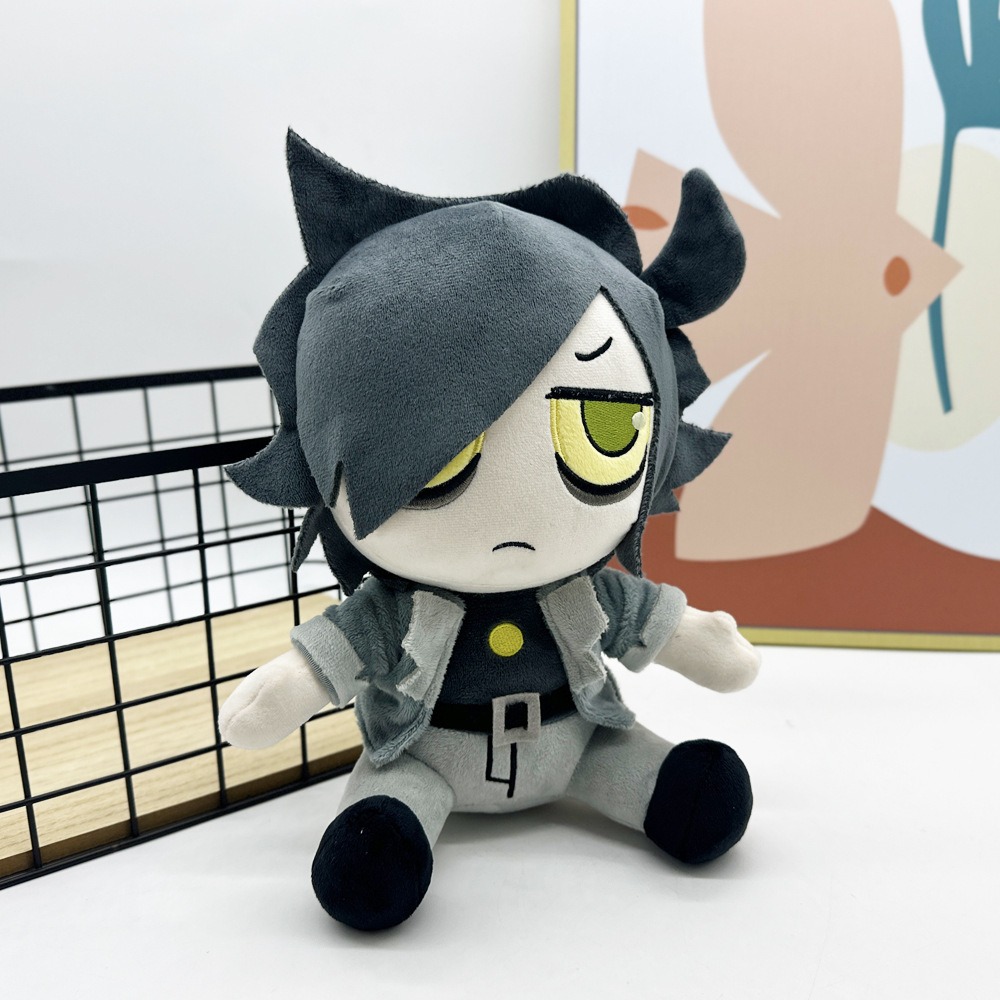 28cm  RAMSHACKLE STONE PLUSHIE ​Anime Character Plush Toy  Cute Stuffed Doll with Gray Hair and Unique Outfit 13