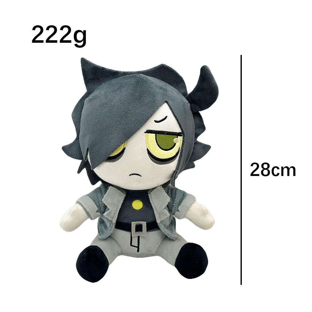 28cm  RAMSHACKLE STONE PLUSHIE ​Anime Character Plush Toy  Cute Stuffed Doll with Gray Hair and Unique Outfit 19