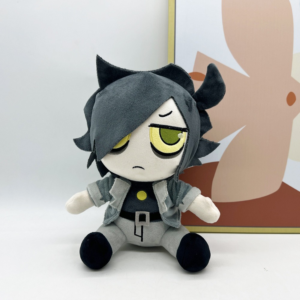 28cm  RAMSHACKLE STONE PLUSHIE ​Anime Character Plush Toy  Cute Stuffed Doll with Gray Hair and Unique Outfit 12