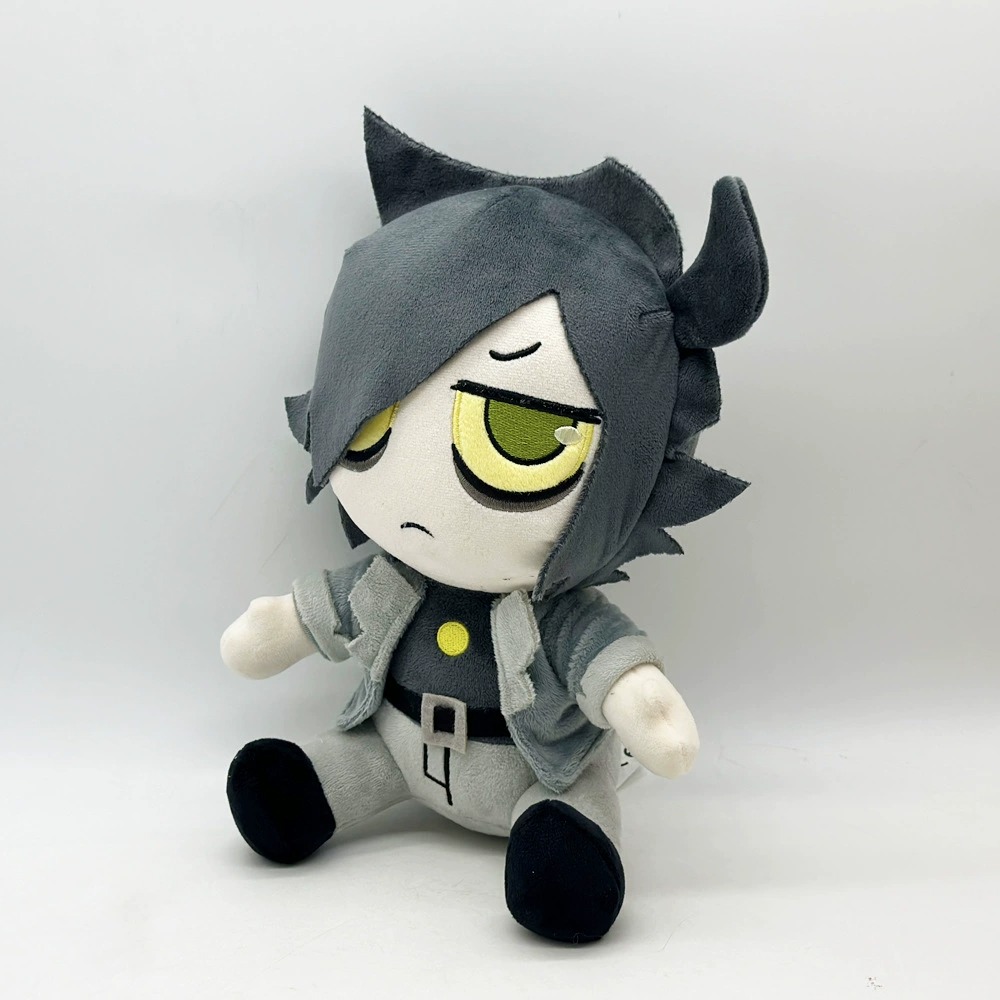 28cm  RAMSHACKLE STONE PLUSHIE ​Anime Character Plush Toy  Cute Stuffed Doll with Gray Hair and Unique Outfit 15
