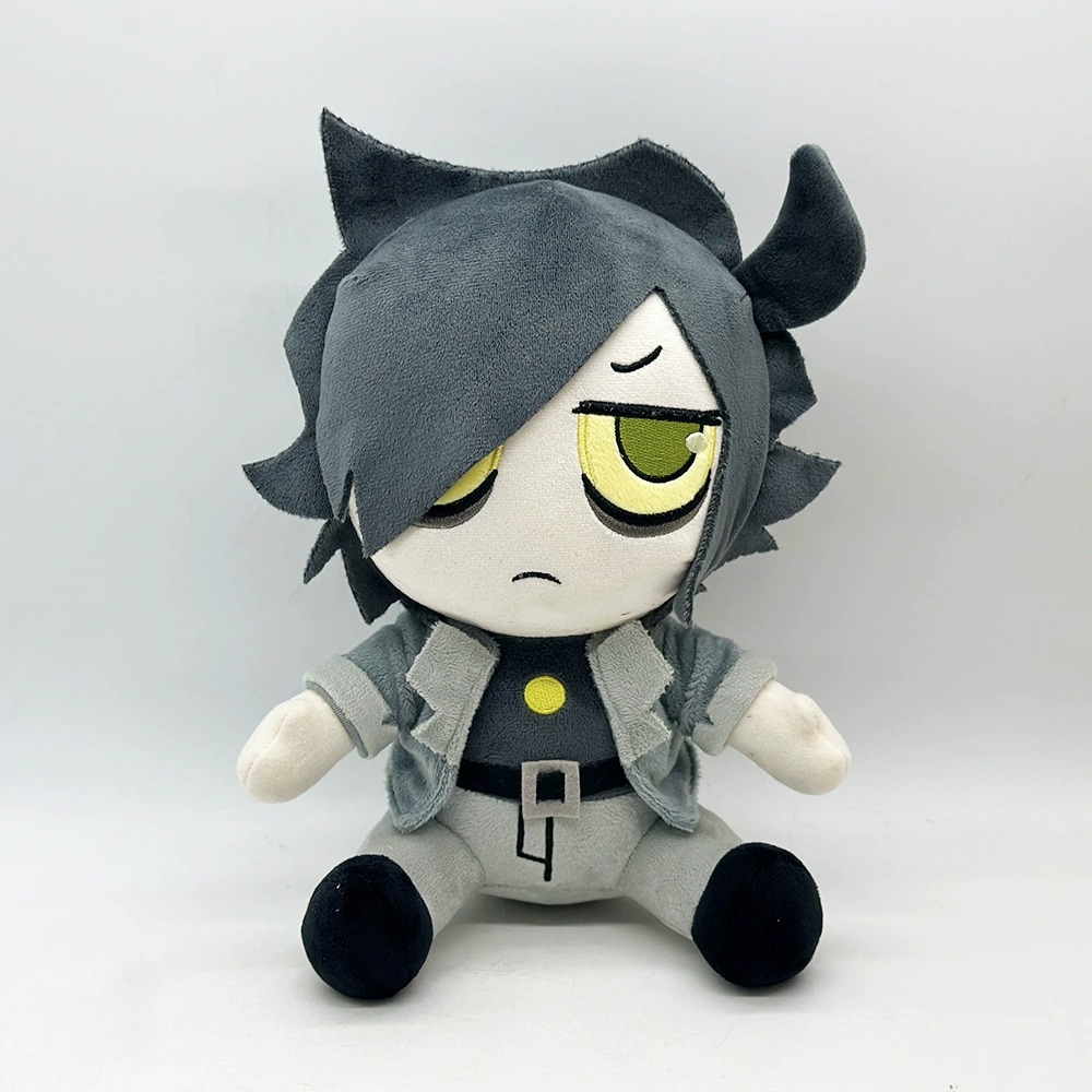 28cm  RAMSHACKLE STONE PLUSHIE ​Anime Character Plush Toy  Cute Stuffed Doll with Gray Hair and Unique Outfit 18
