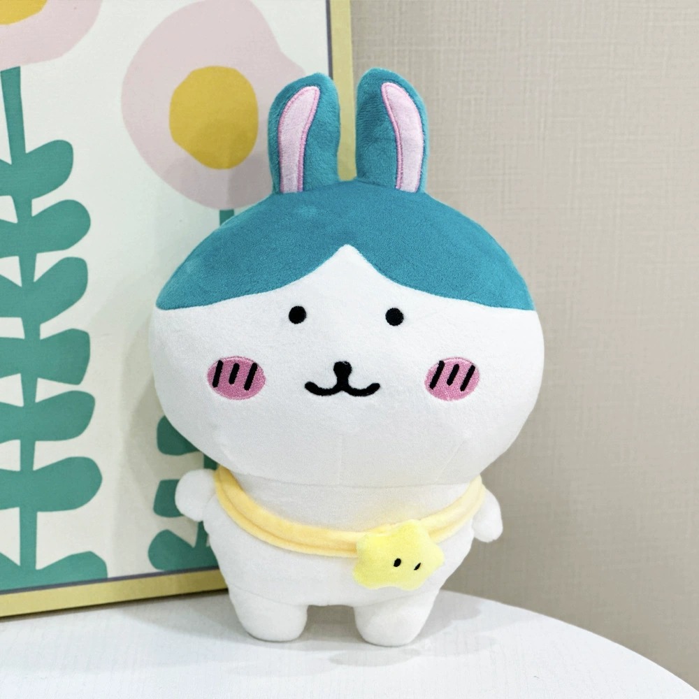 Lindo conejito de peluche - Muñeco de conejo de peluche suave de 24 cm con pelo azul y decoración de estrella amarilla Adorable animal de peluche 13