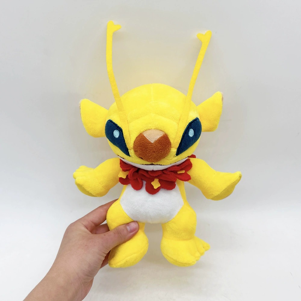 Yellow Stitch Plush Toy - 28cm Stuffed Alien Character Doll  221 Laboratory Sparky Plush 14