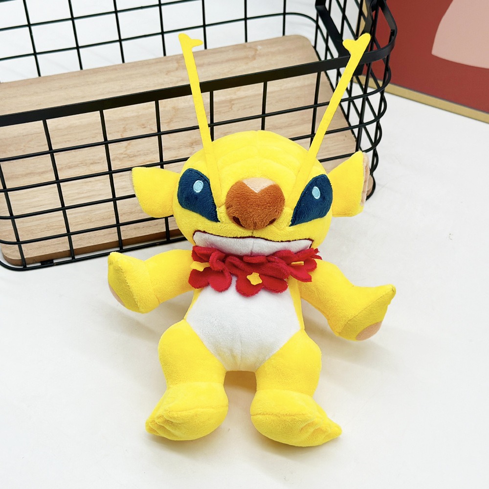 Yellow Stitch Plush Toy - 28cm Stuffed Alien Character Doll  221 Laboratory Sparky Plush 11