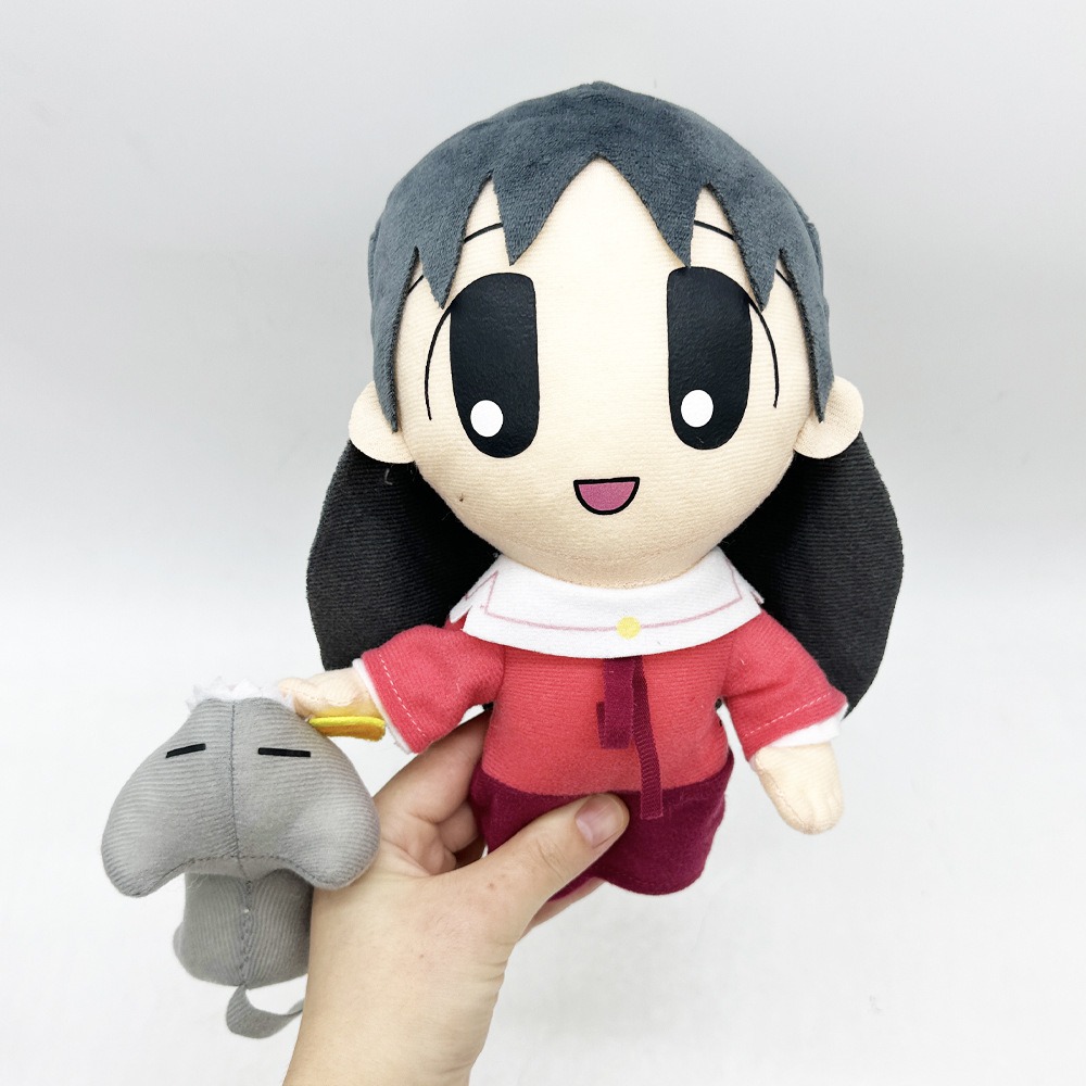 Anime Character ​Azumanga Daioh Sakaki Plush Doll - 22cm Cute Girl with Gray Animal Companion, 126g Soft Stuffed Toy 17