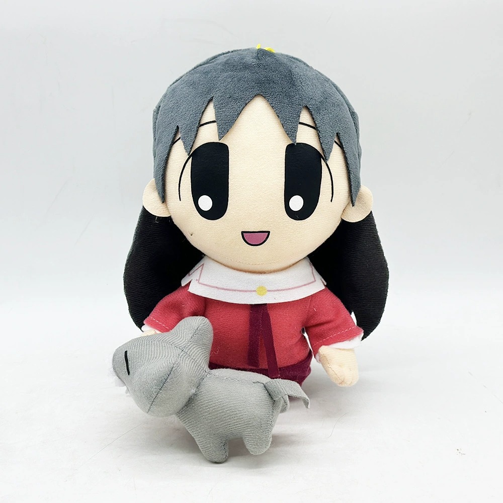 Anime Character ​Azumanga Daioh Sakaki Plush Doll - 22cm Cute Girl with Gray Animal Companion, 126g Soft Stuffed Toy 16