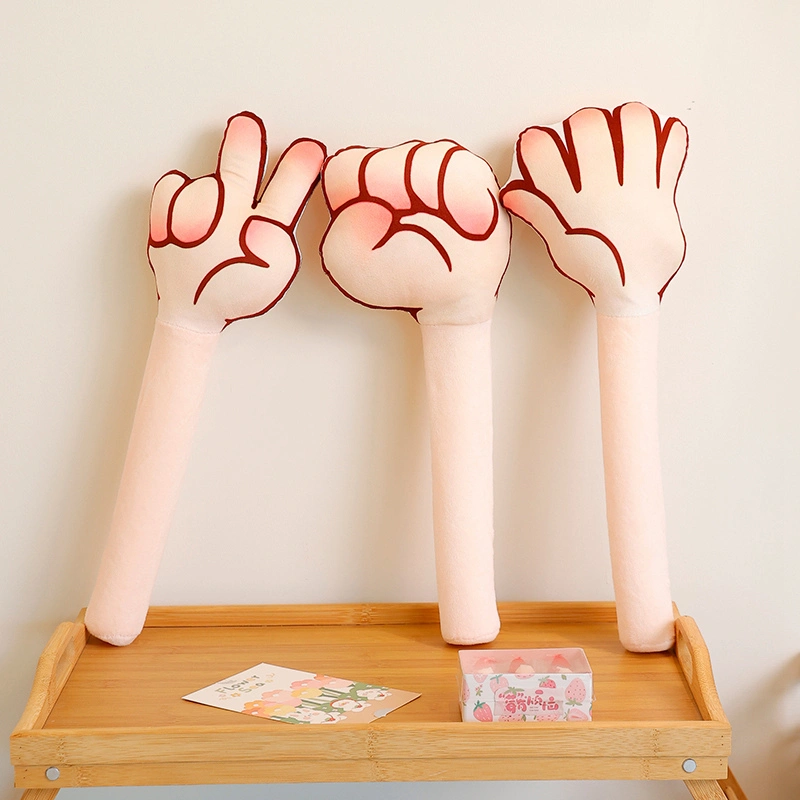 Unique creative design of rock-paper-scissors plush dolls with distinctive shapes, essential for playing games. 1