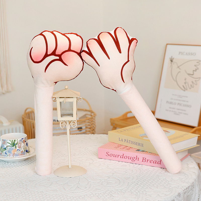 Unique creative design of rock-paper-scissors plush dolls with distinctive shapes, essential for playing games. 16