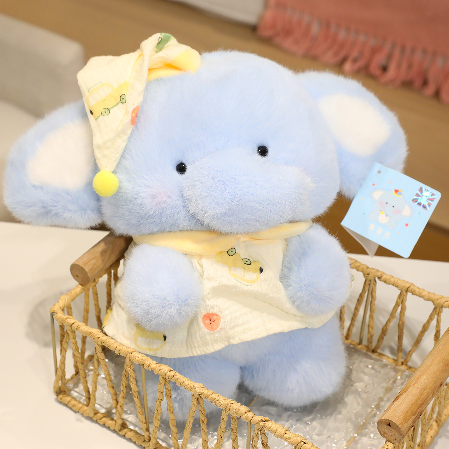 Pajama elephant plush doll, soft and comfortable, a gift for children's companionship 16