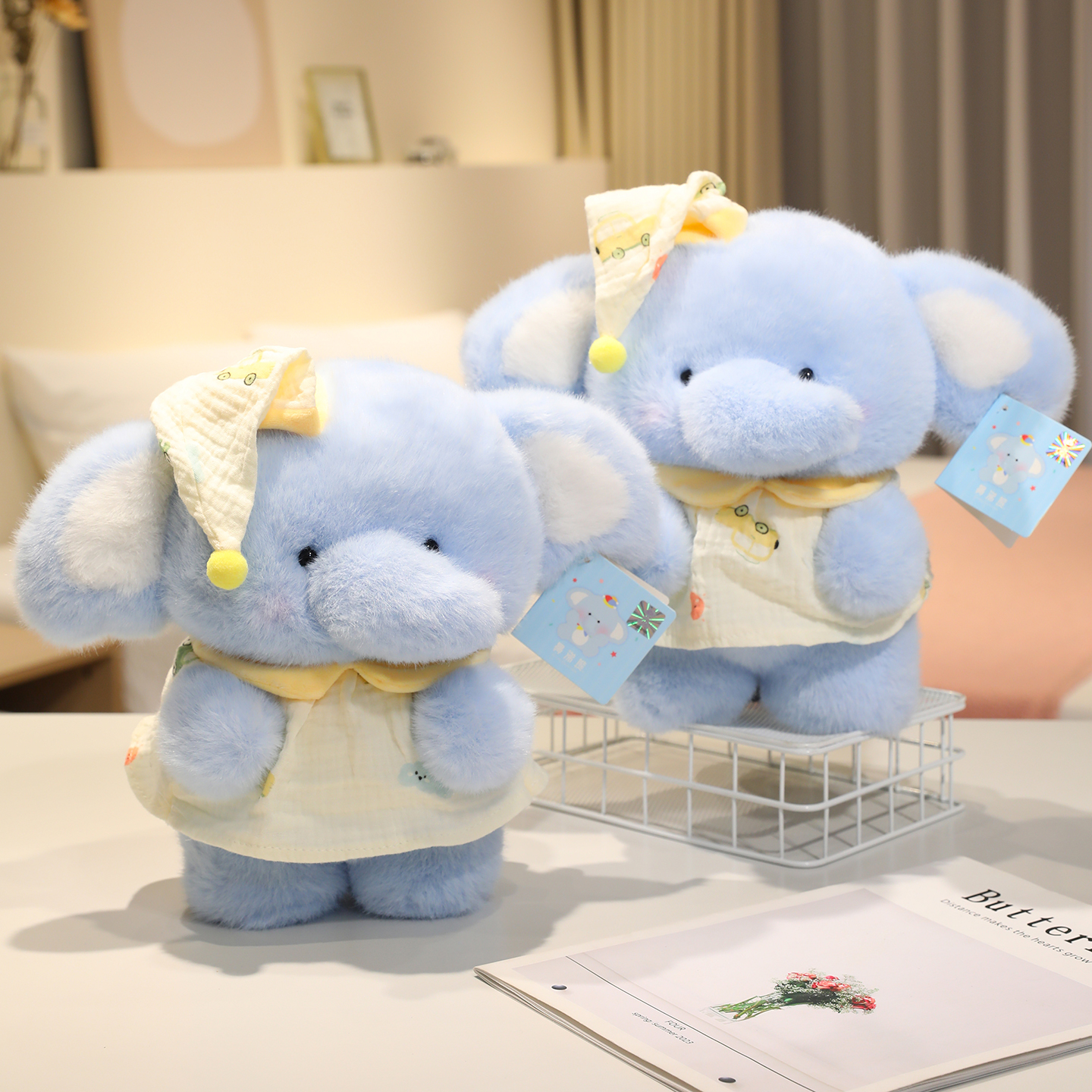 Pajama elephant plush doll, soft and comfortable, a gift for children's companionship 12
