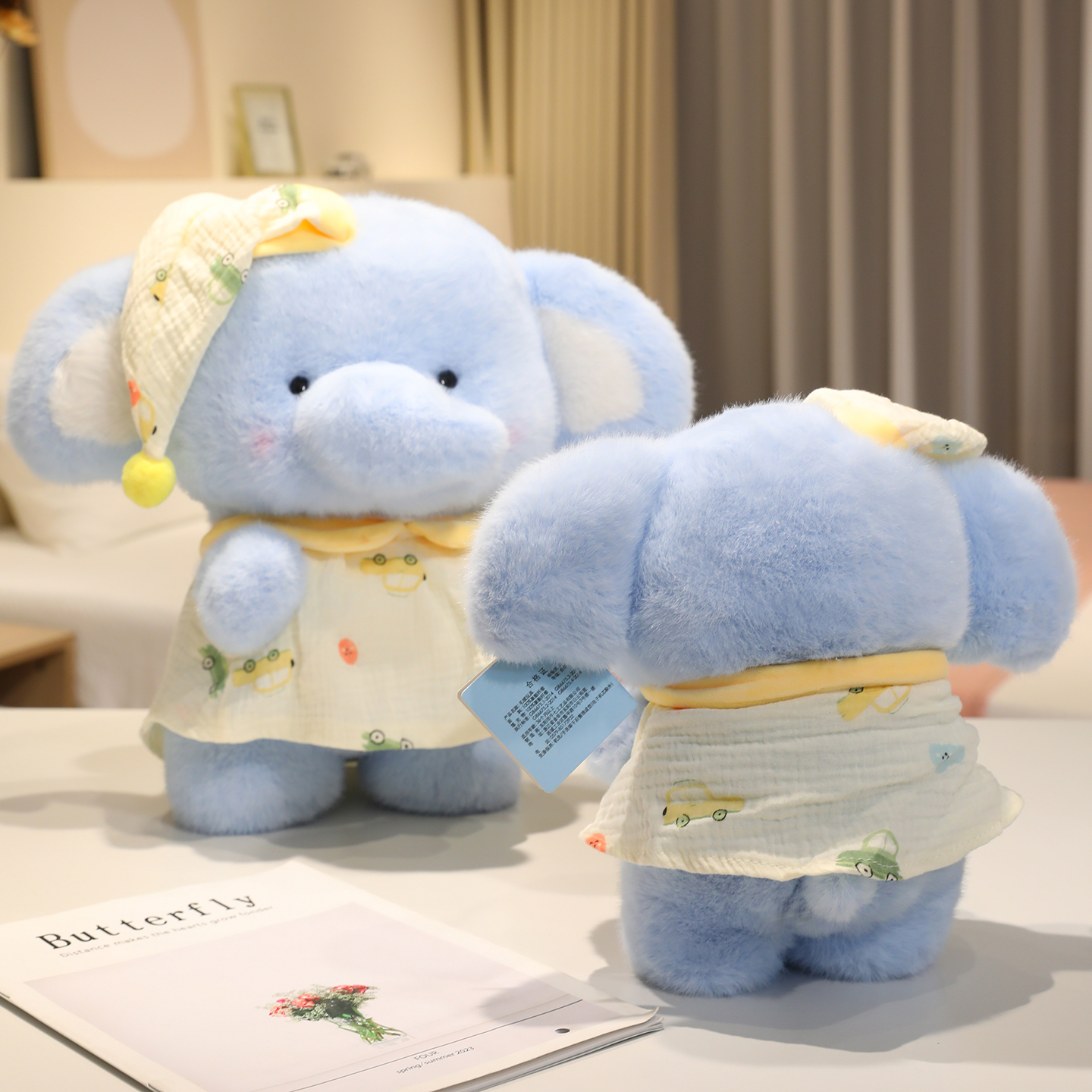 Pajama elephant plush doll, soft and comfortable, a gift for children's companionship 14
