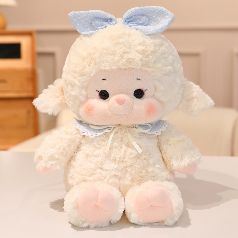 Soft and cute plush dolls of lambs and rabbits with charming shapes, beloved by children, ideal as gifts and for warm de 12