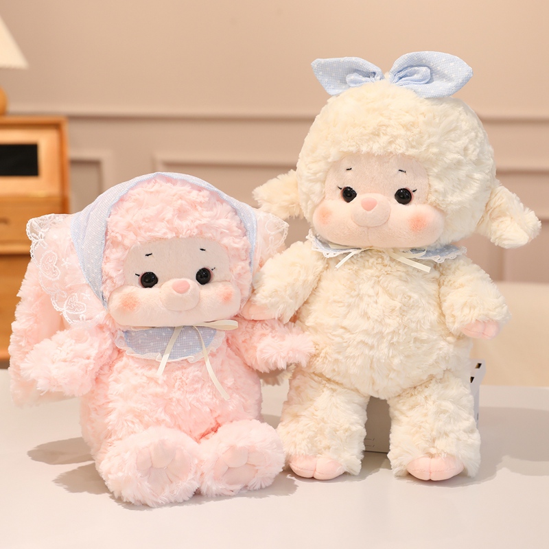 Soft and cute plush dolls of lambs and rabbits with charming shapes, beloved by children, ideal as gifts and for warm de 11
