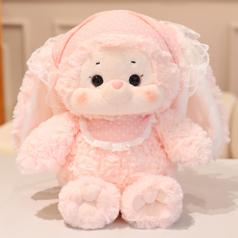 Soft and cute plush dolls of lambs and rabbits with charming shapes, beloved by children, ideal as gifts and for warm de 15