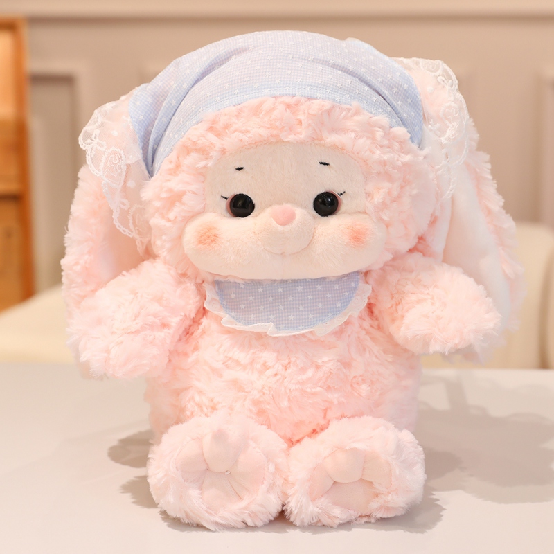Soft and cute plush dolls of lambs and rabbits with charming shapes, beloved by children, ideal as gifts and for warm de 14