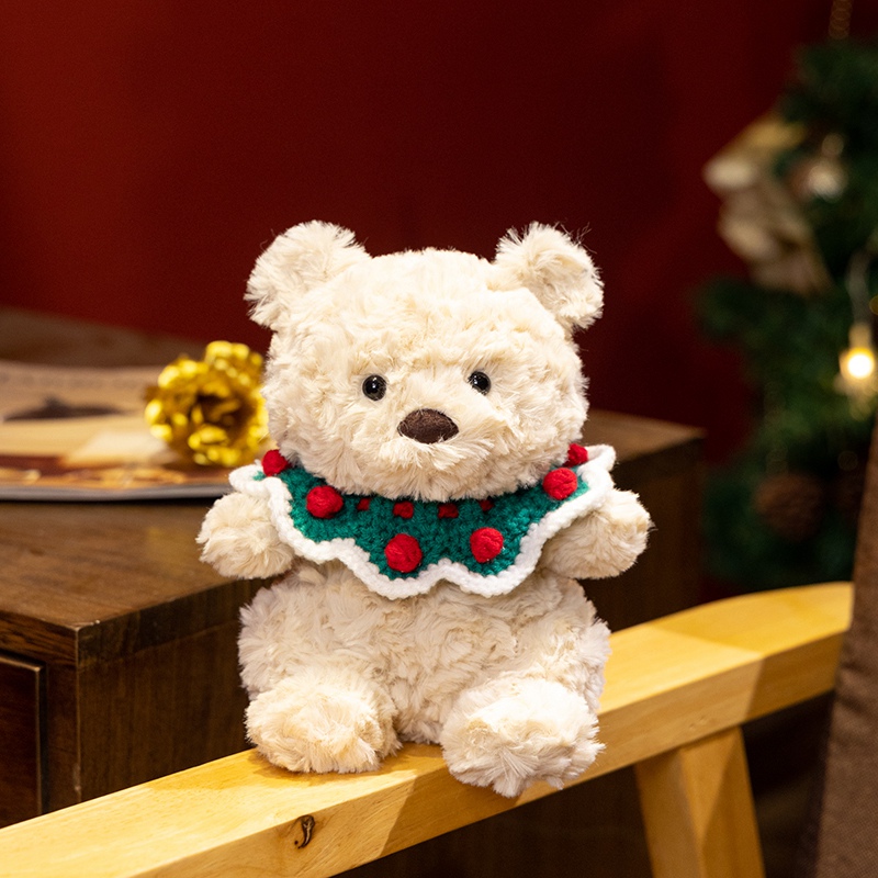 The Halloween and Christmas bear cub plush dolls enhance the festive atmosphere. 13