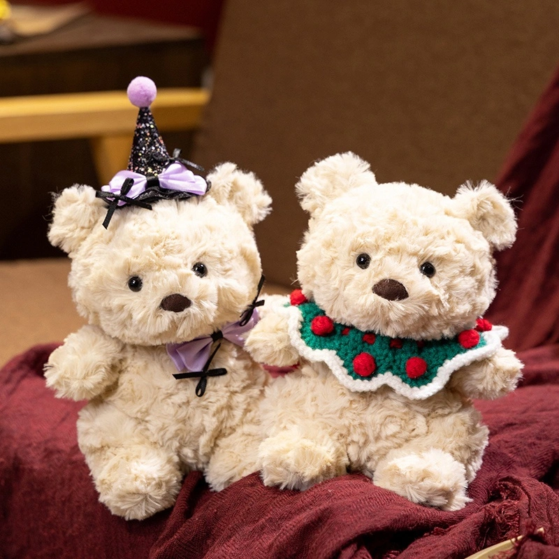 The Halloween and Christmas bear cub plush dolls enhance the festive atmosphere. 1