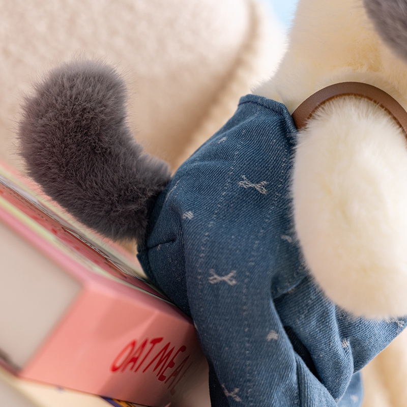 Peluches de chiots tachetés en salopette, en tissu doux, aux formes uniques, vendues directement du fabricant. 17